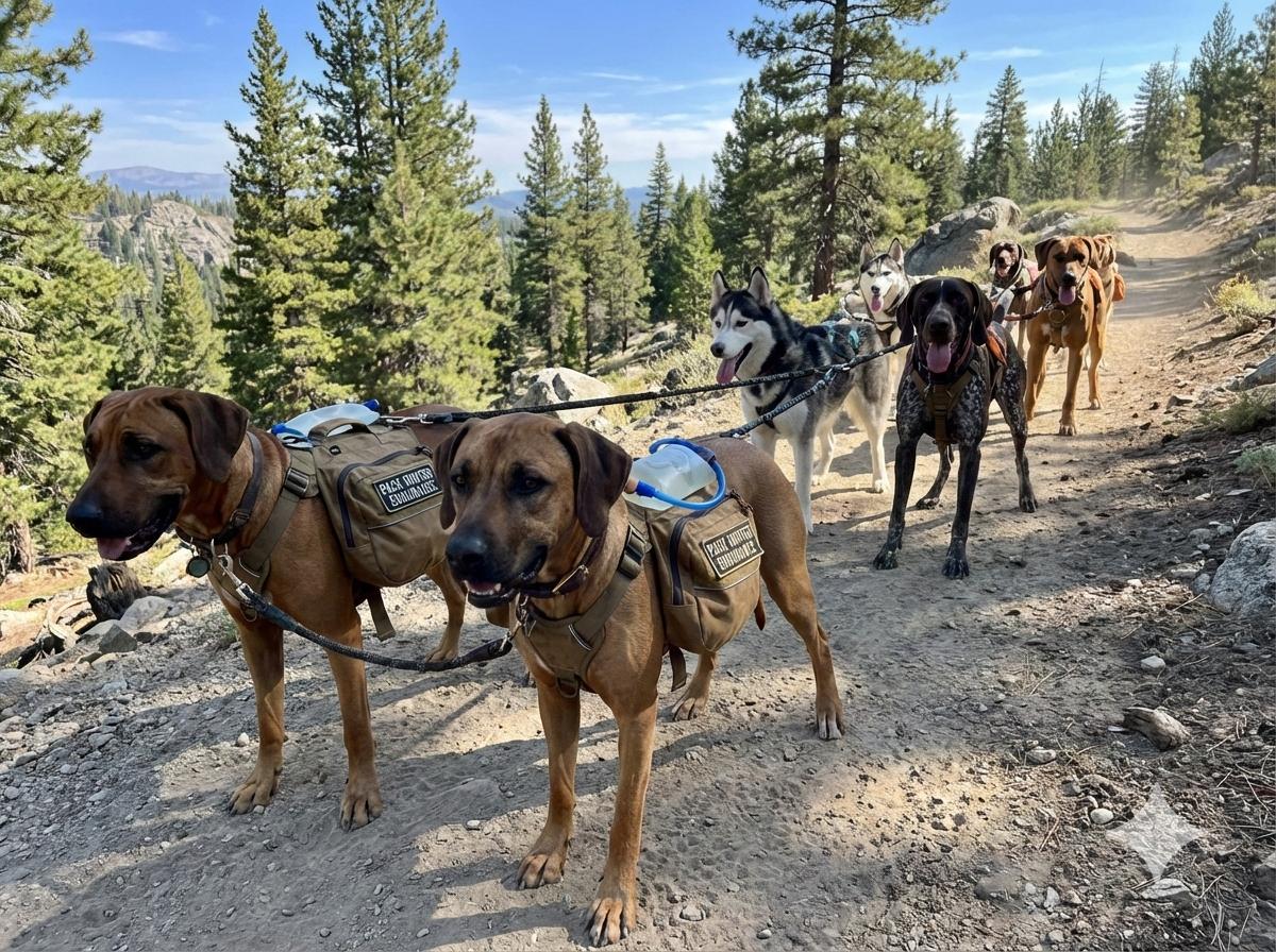 The pack on a North Shore mountain trail